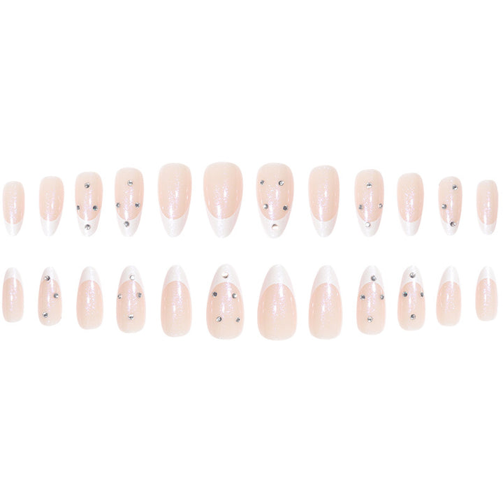 Glamorous Stiletto Press-On Nails with Rhinestone Accents Kalsten