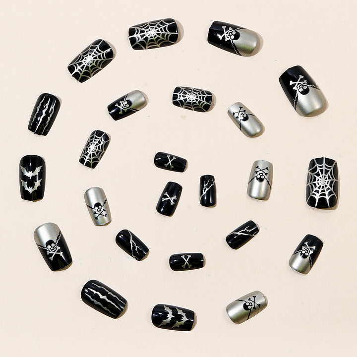Gothic-Themed Acrylic Nail Art Extensions Kalsten