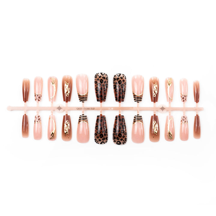 Animal Print Press-On Nail Art Set Kalsten