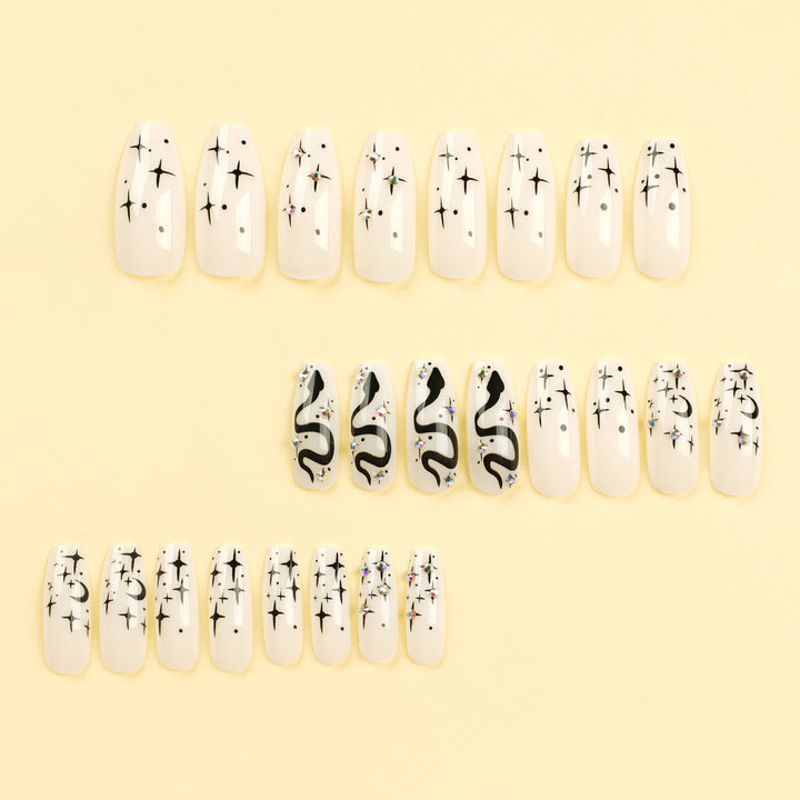 Artful gel nails with elegant 3D design and glitter accents Kalsten