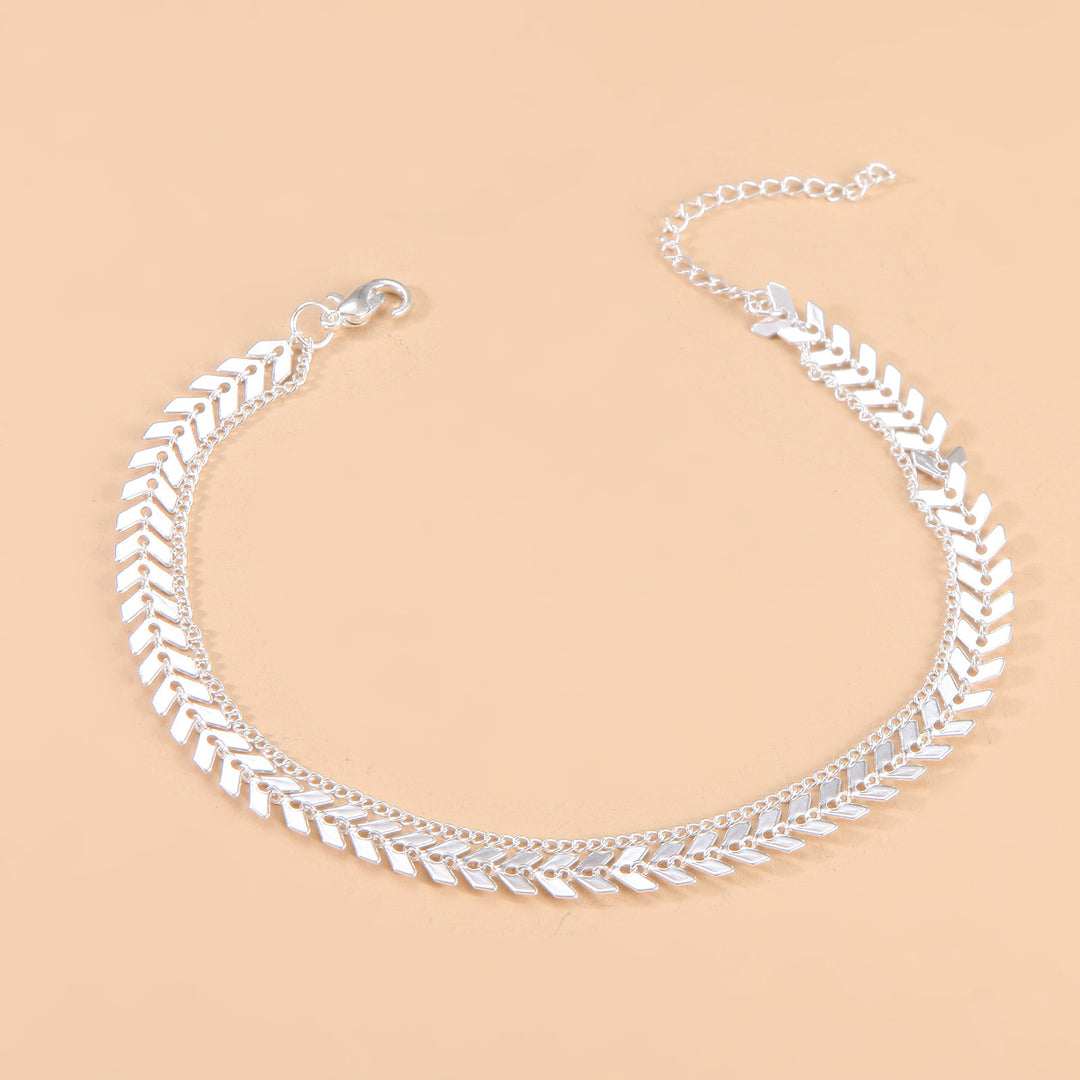 Adjustable Herringbone Chain Anklet Kalsten