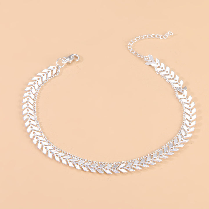 Adjustable Herringbone Chain Anklet Kalsten