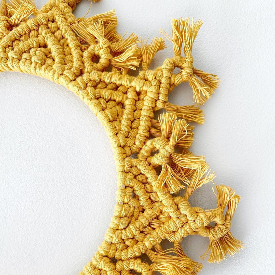 Decorative Macrame Wall Mirror Kalsten 1788942652