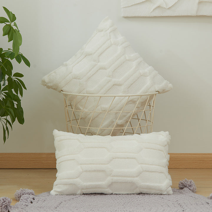 Textured Hexagonal Decorative Throw Pillow Set