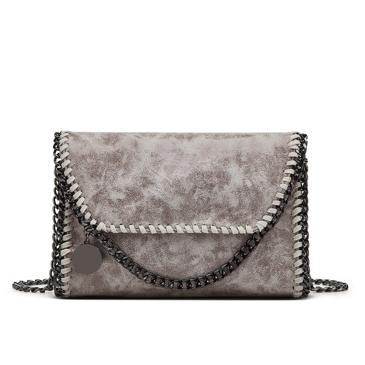 Elegant Chain-Trimmed Clutch Bag