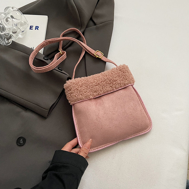 Chic Faux Fur Trim Crossbody Bag Kalsten