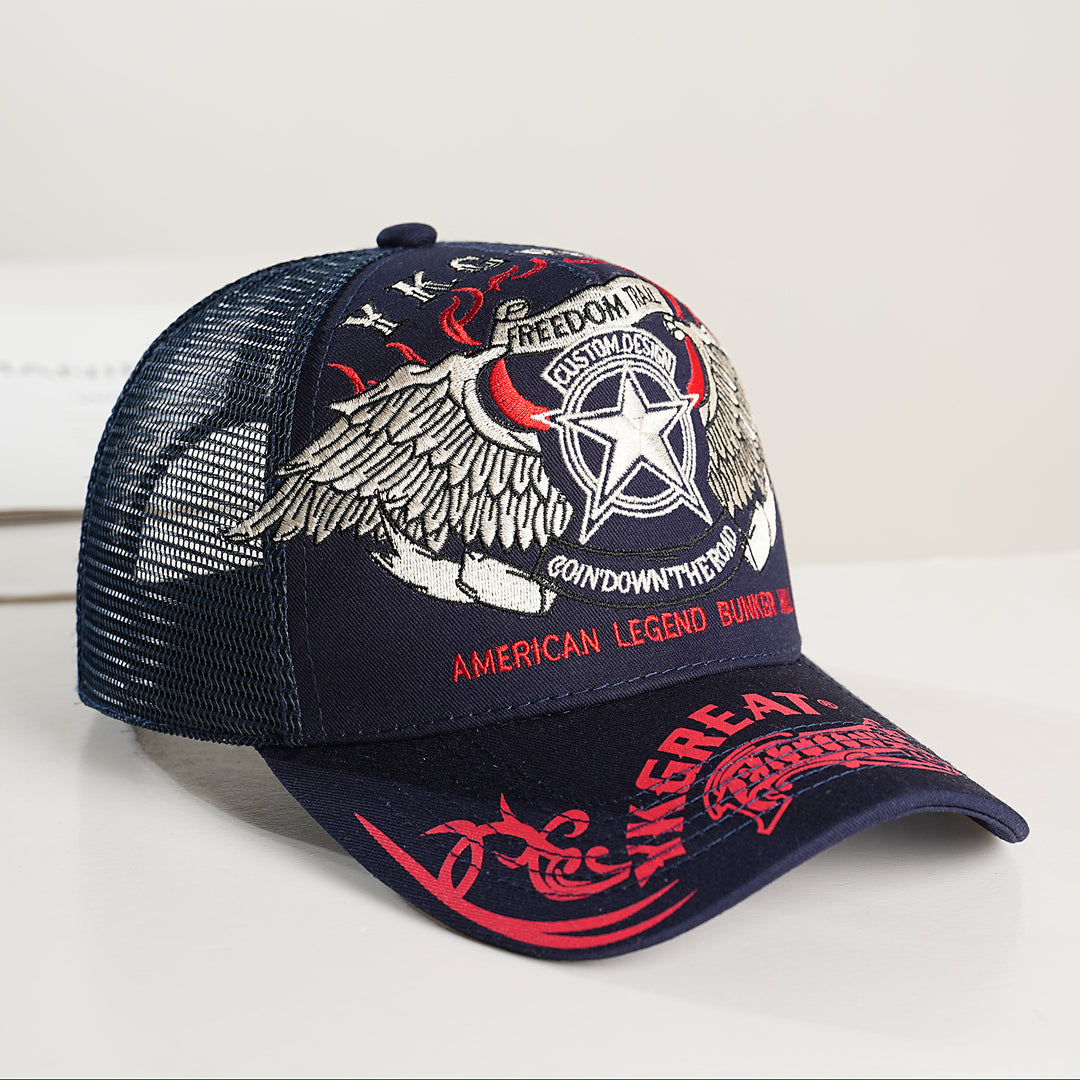Unisex Trucker Cap with graphic design and breathable mesh Kalsten