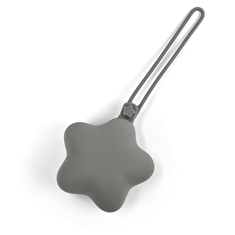 Silicone Star Teether with Safety Strap and Quick‑Release Clip