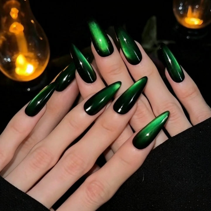 Cat Eye Stiletto Nail Enhancements
