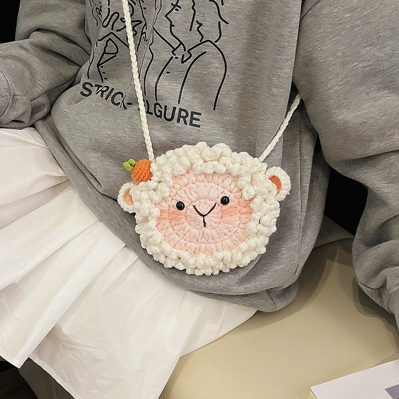 Cute Sheep-Themed Crochet Mini Bag
