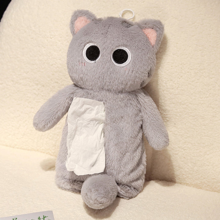 Cozy plush floor seat pouf in cat shape with shape-retaining filling
