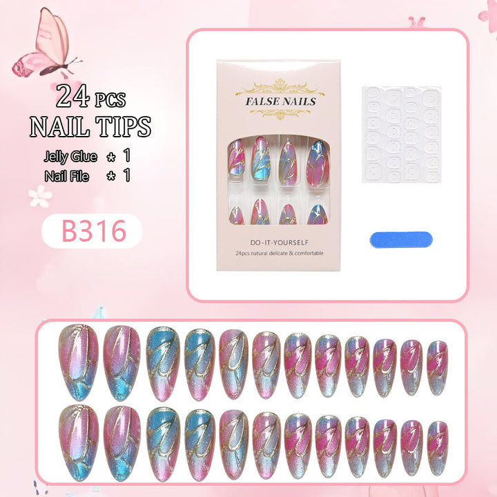 Artificial nails in elegant design with floral watercolor motif Kalsten