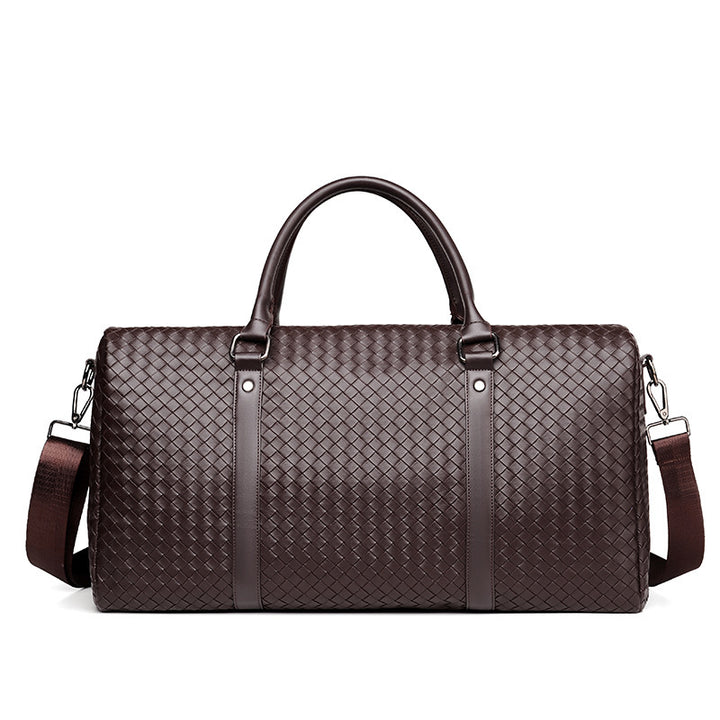 Woven Leather Weekend Duffle Kalsten