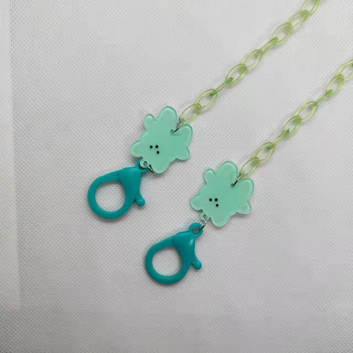 Playful glasses holder chain with floral motif Kalsten
