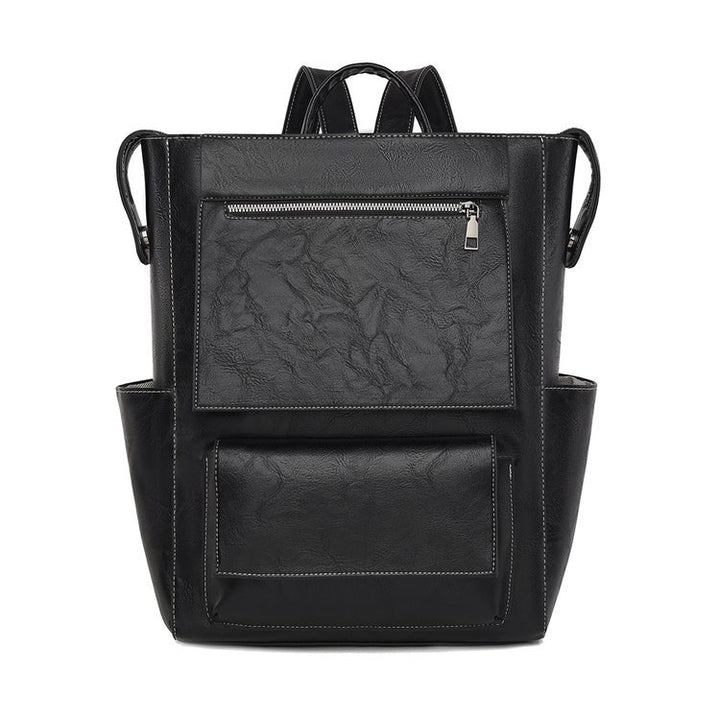 Multi-Pocket Genuine Leather Backpack Kalsten