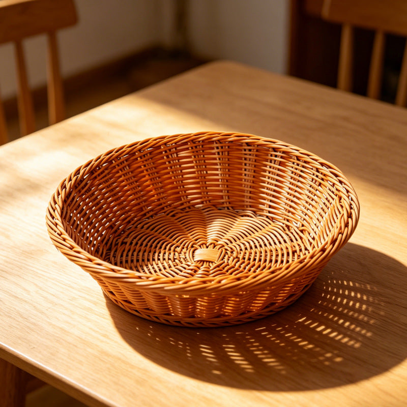 Round Decorative Woven Fruit Serving Basket Kalsten
