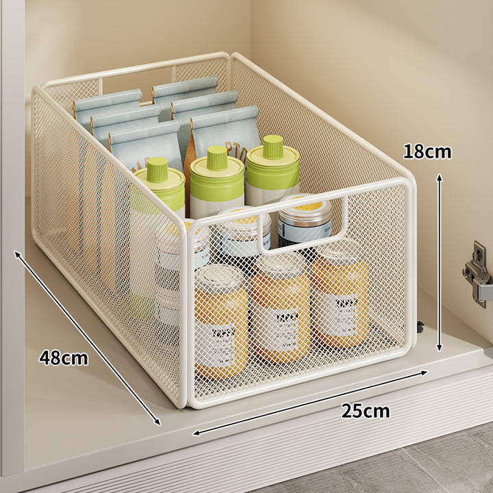 Under-Cabinet Mesh Rolling Storage Basket
