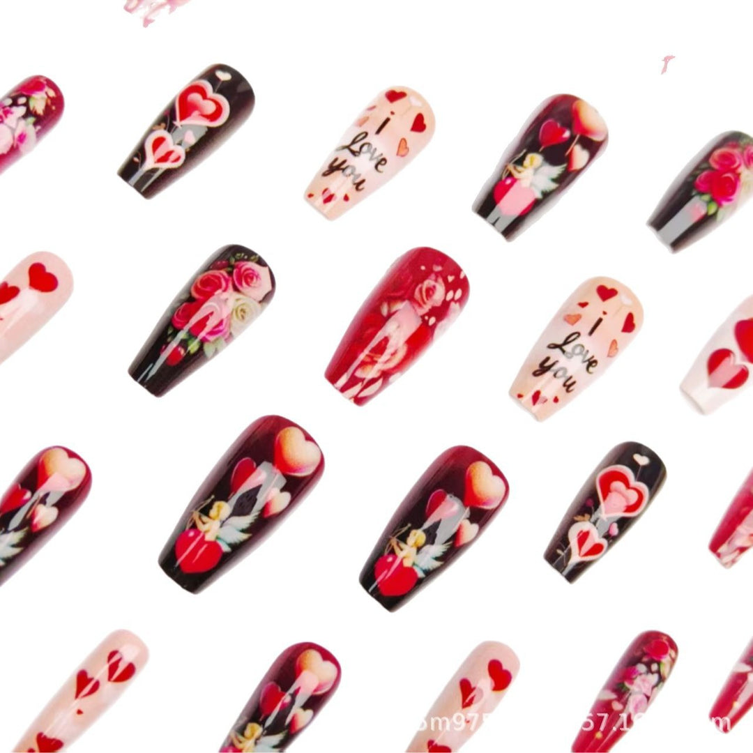 Romantic Heart Art Nail Set