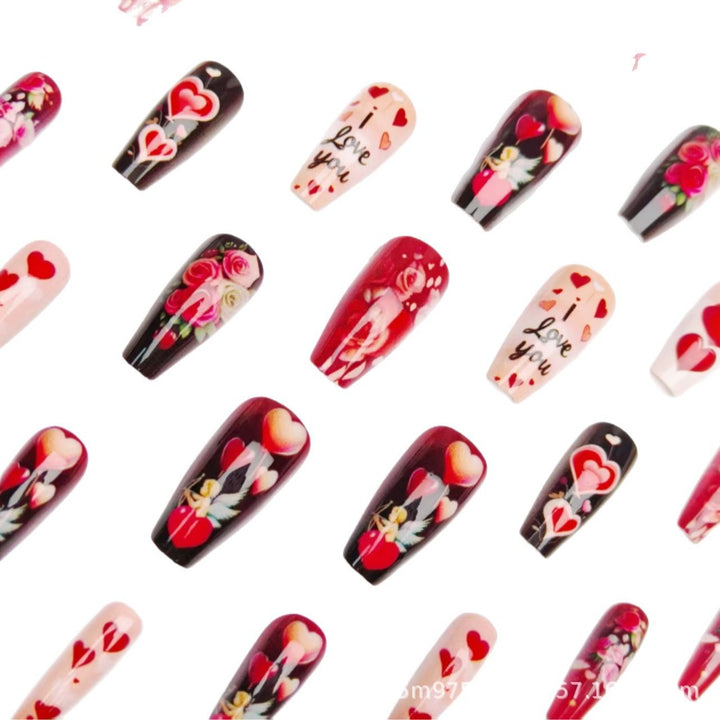 Romantic Heart Art Nail Set