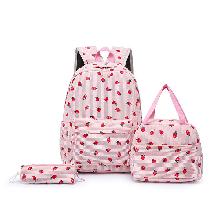 Backpack set with Playful Strawberry Pattern Kalsten