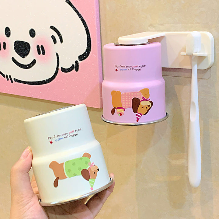 Wall-mounted toothbrush holder with playful animal design Kalsten