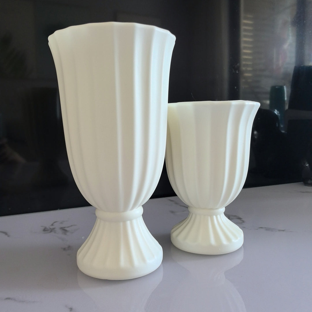 Decorative Ribbed Flower Vase Kalsten