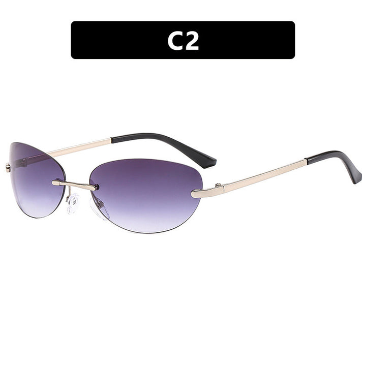 Ladies fashionable sunglasses in elegant half frame-B design Kalsten