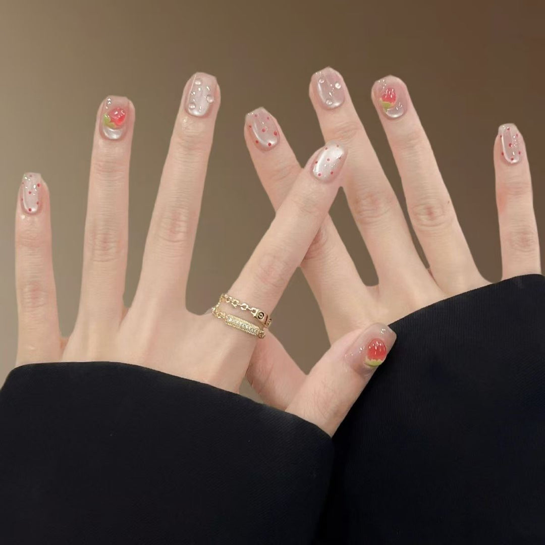 Artistic Floral Nail Enhancements