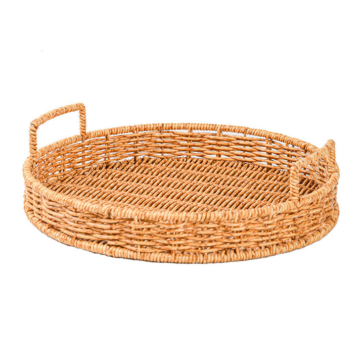 Ladies Round Serving Rack Made of Braided Material Kalsten