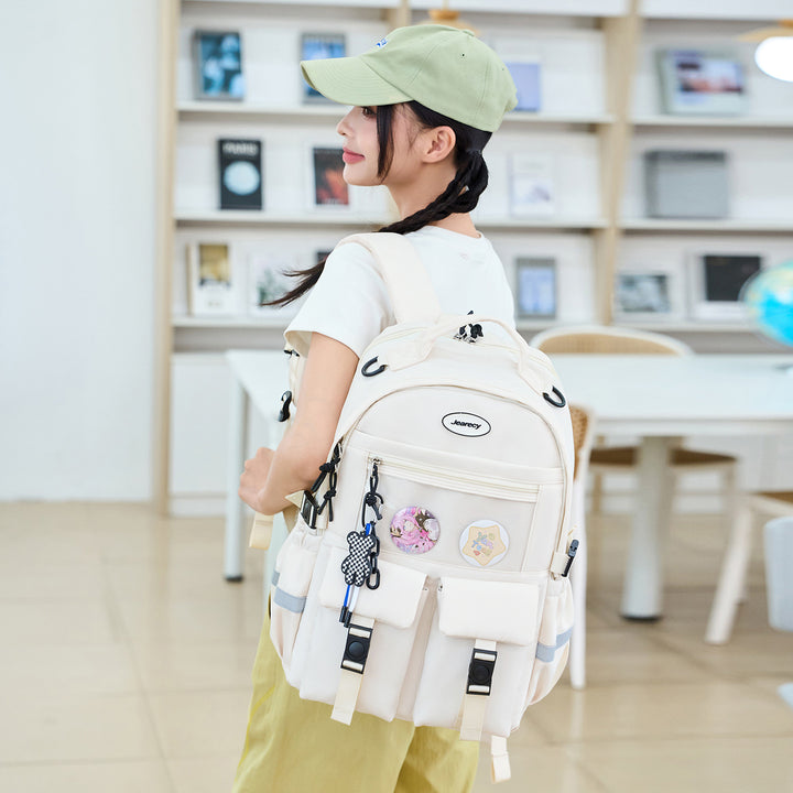 Versatile Cartoon-Embellished Casual Backpack Kalsten