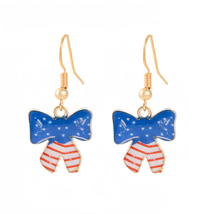 Women nan enamel horseshoe earrings with star motif and fishhook closure Kalsten
