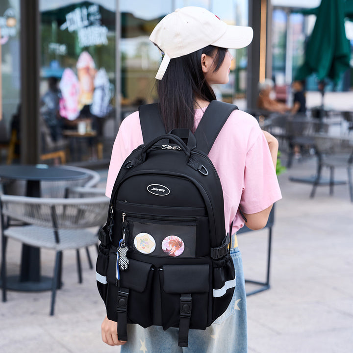 Versatile Cartoon-Embellished Casual Backpack Kalsten