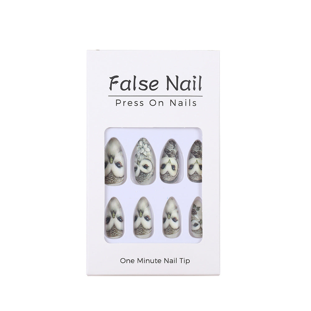 Artificial nails with owl design Kalsten