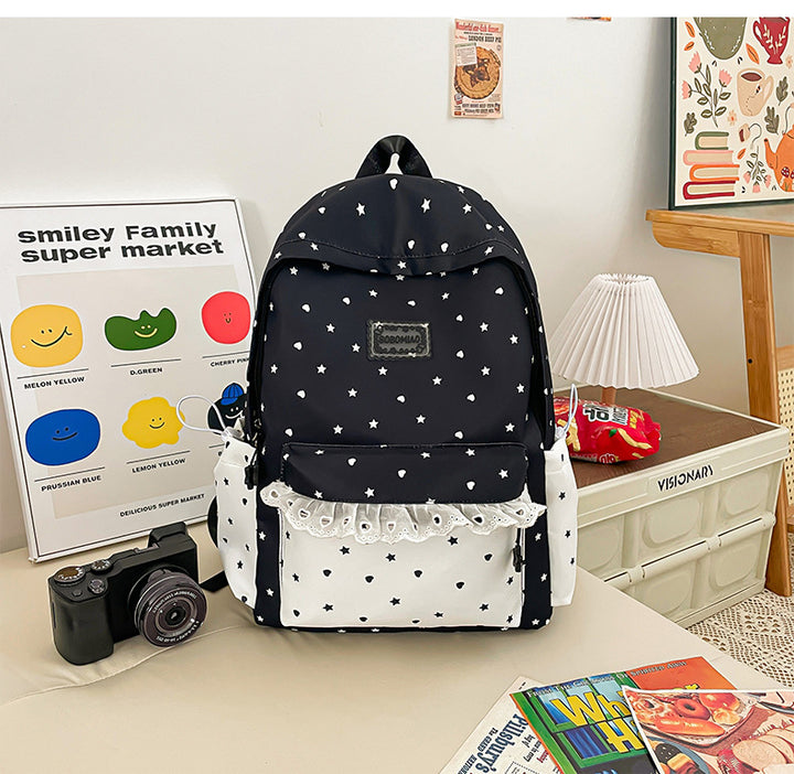 Cute Star Print Lightweight Backpack Kalsten