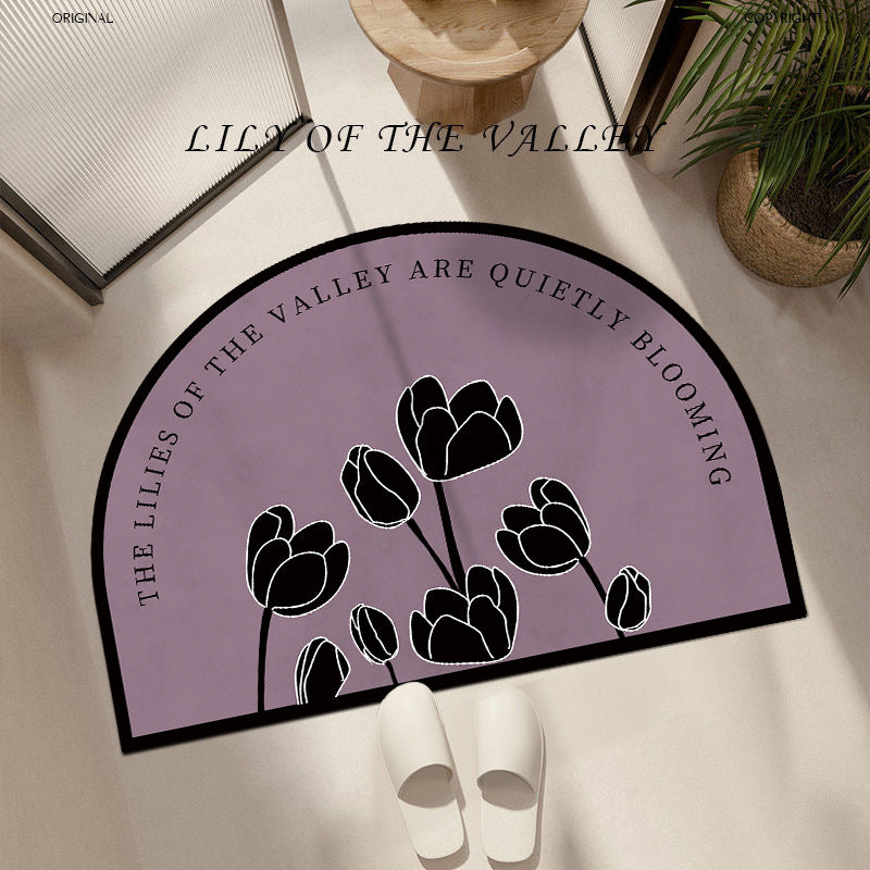 Artistic Floral Printed Area Mat