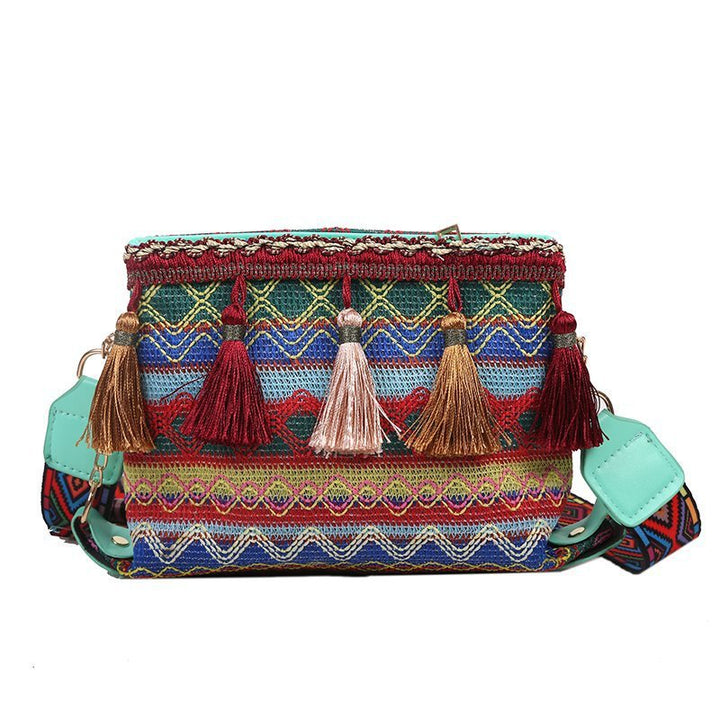 Ethnic Patterned Mini Crossbody Bag