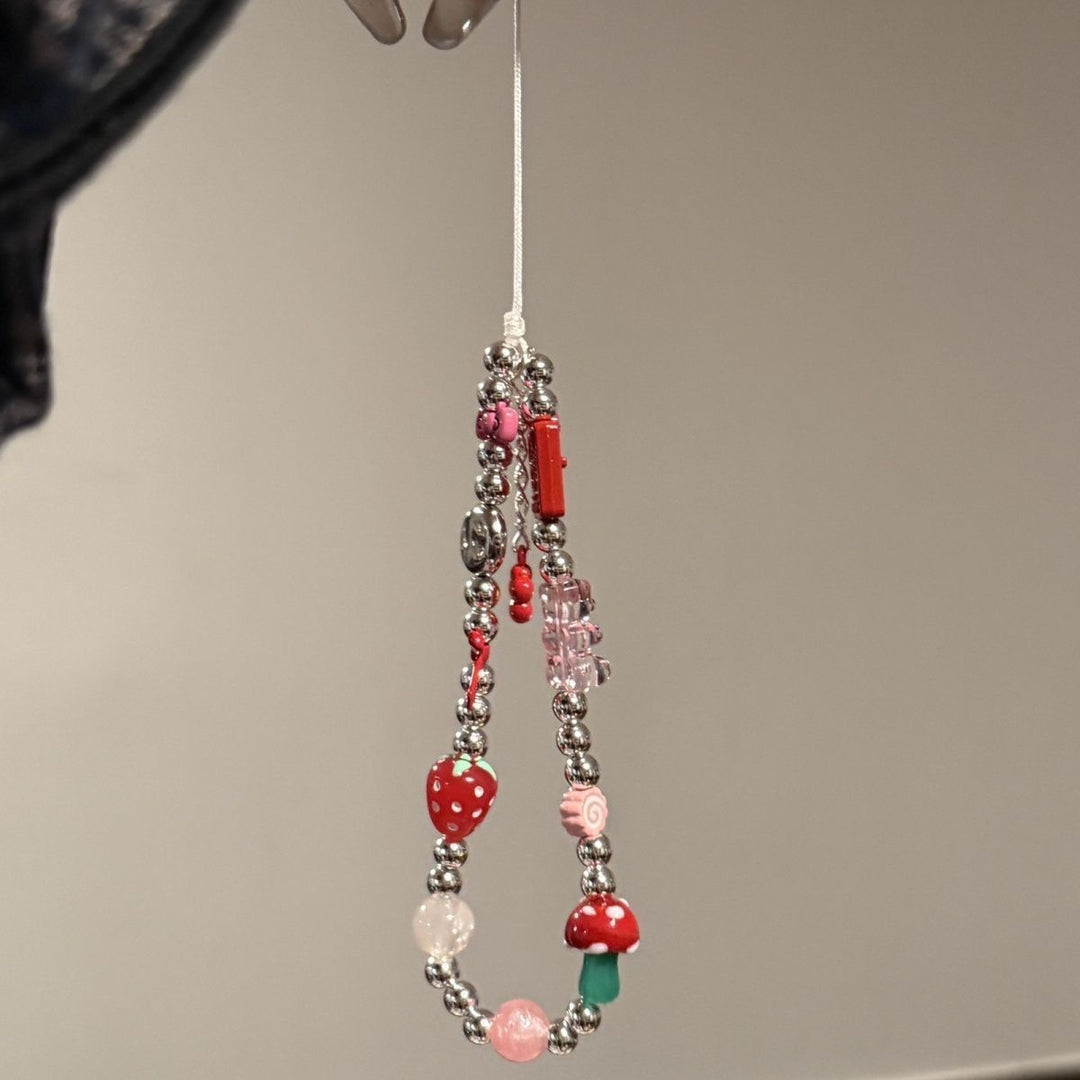 Playful Themed Beaded Charm Keychain Kalsten
