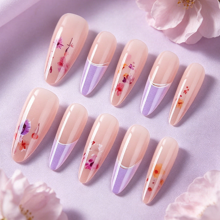 Floral Wedding Press-On Nails Kalsten