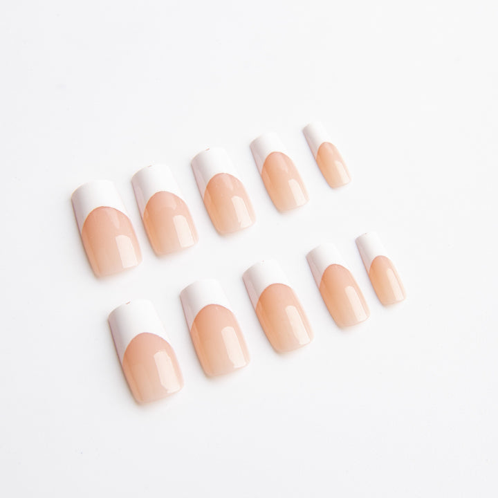 Artificial nail tips with French manicure Kalsten