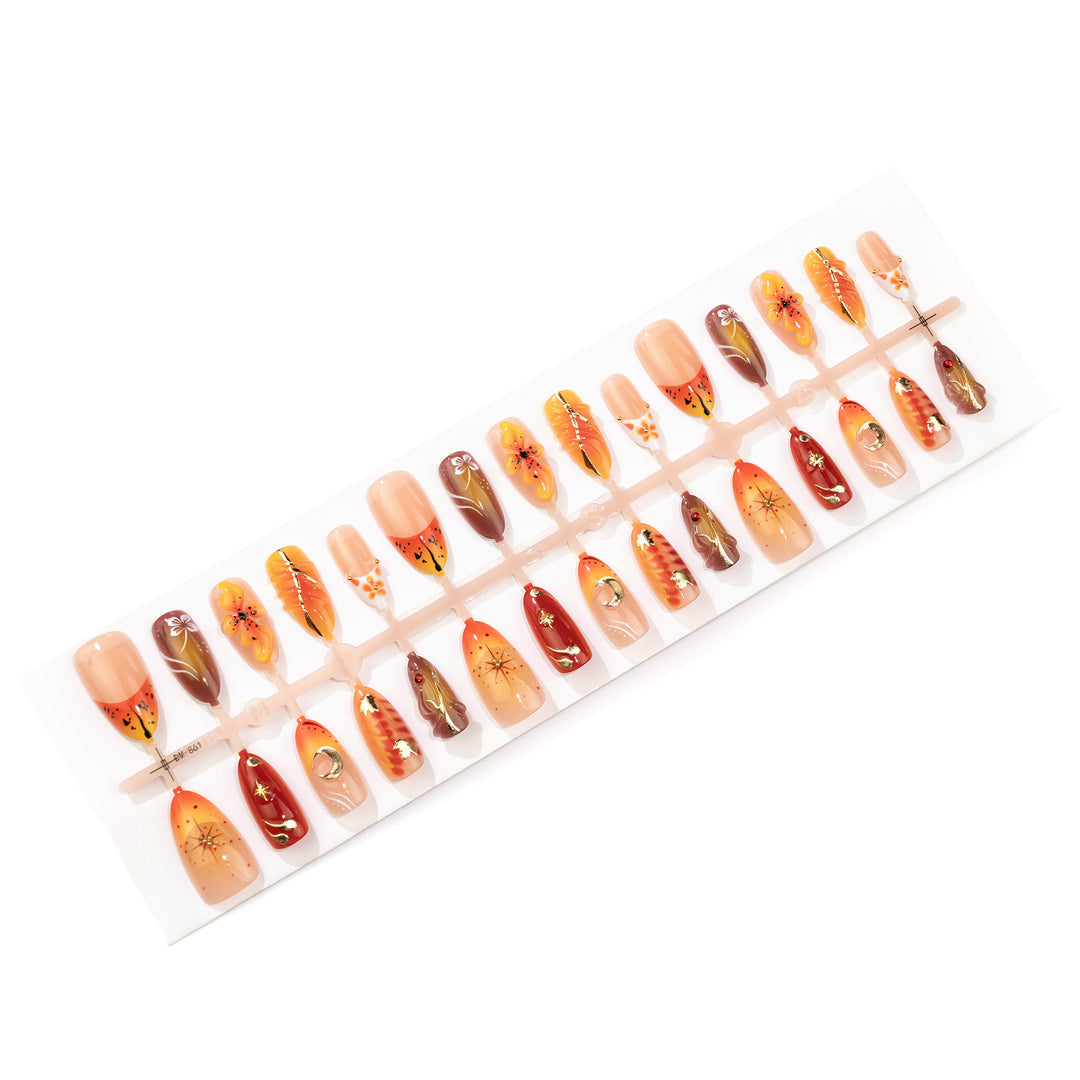 Artistic Nail Art Kit with Autumn-Inspired Designs Kalsten
