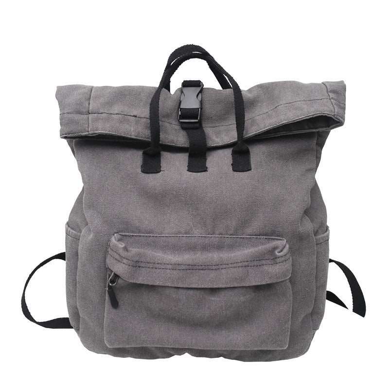 Stylish Roll-Top Canvas Backpack Kalsten