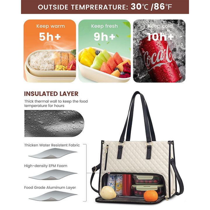 Insulated Multi-Compartment Lunch Tote Kalsten