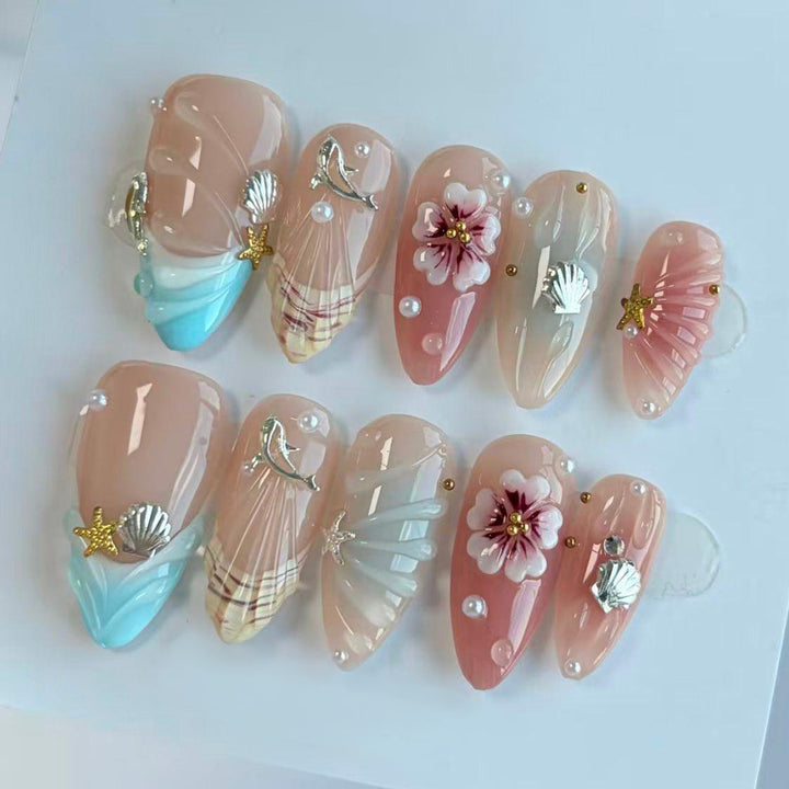 Coastal Inspired Decorative Press-On Nails Kalsten
