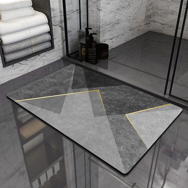 Geometric Pattern Bath Mat
