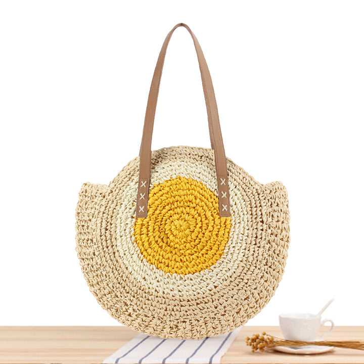 Round straw bag Kalsten
