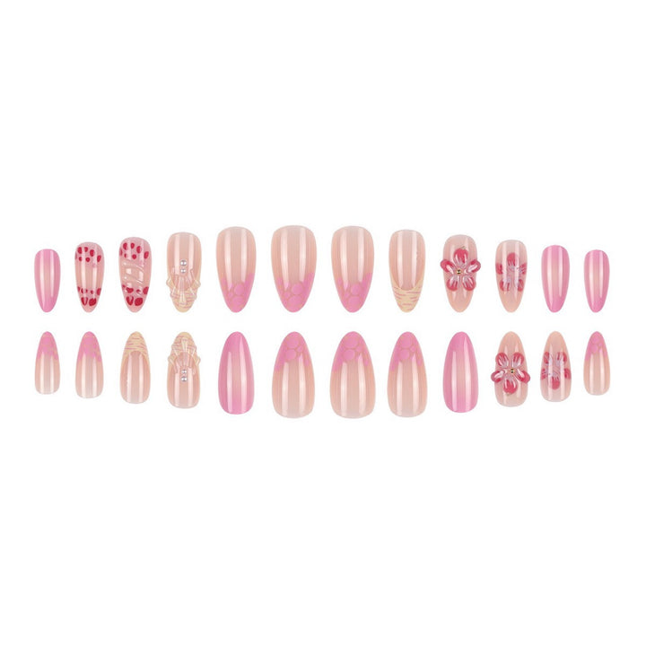Artistic Floral Stiletto Nail Art