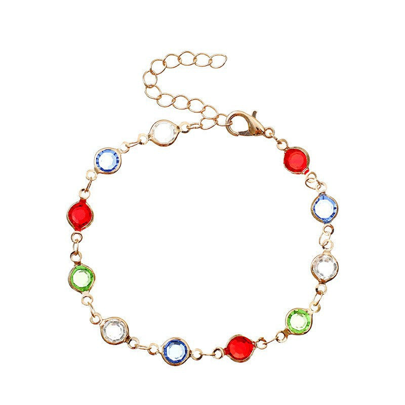 Butterfly and Daisy Charm Anklet Kalsten