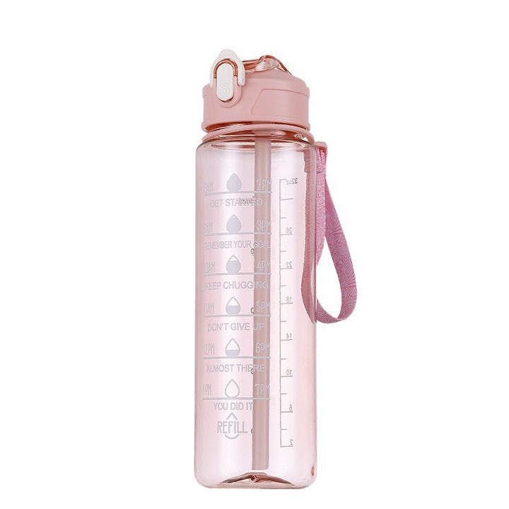 Women's motivation water bottle with integrated time markings and ergonomic design Kalsten