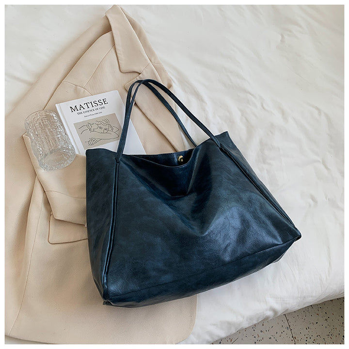 Sleek Vegan Leather Tote Bag