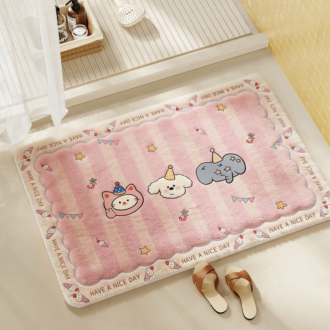 Playful Cartoon-Themed Bathroom Mat Kalsten